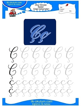 Çocuklar İçin Sesler Çizgi Çalışmaları Çalışma Sayfaları 